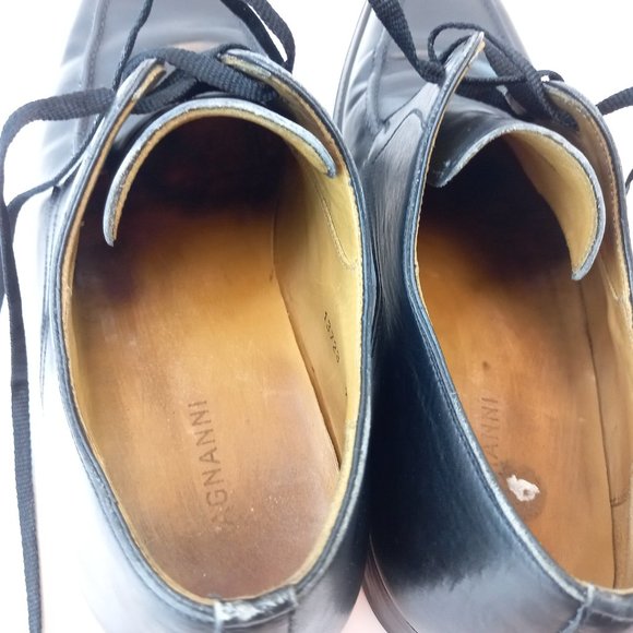 Magnanni Black Leather Men Dress Shoes (7.5 US) - Picture 11 of 13